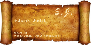 Schenk Judit névjegykártya